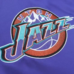 Apparel Mitchell & Ness Jackets & Outerwear-Heavyweight Satin Jacket Utah Jazz