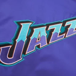 Apparel Mitchell & Ness Jackets & Outerwear-Heavyweight Satin Jacket Utah Jazz
