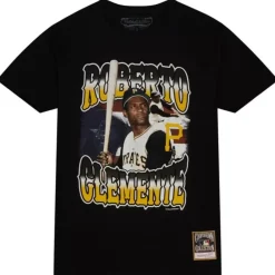 Apparel Mitchell & Ness T-Shirts & Tops-Heritage Tee Pittsburgh Pirates Roberto Clemente