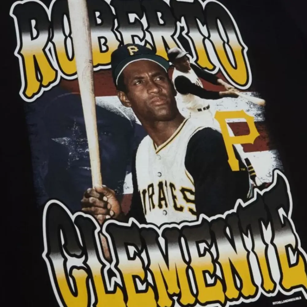 Apparel Mitchell & Ness T-Shirts & Tops-Heritage Tee Pittsburgh Pirates Roberto Clemente