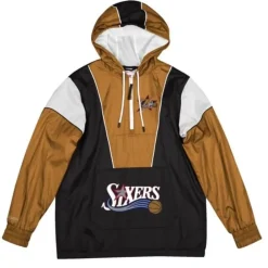 Apparel Mitchell & Ness Jackets & Outerwear-Highlight Reel Windbreaker Philadelphia 76Ers