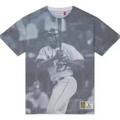 Apparel Mitchell & Ness T-Shirts & Tops-Highlight Sublimated Player Tee Anaheim Angels Vladimir Guerrero