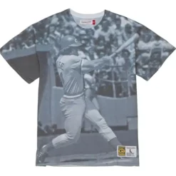 Apparel Mitchell & Ness T-Shirts & Tops-Highlight Sublimated Player Tee Cincinnati Reds Pete Rose