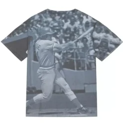 Apparel Mitchell & Ness T-Shirts & Tops-Highlight Sublimated Player Tee Cincinnati Reds Pete Rose