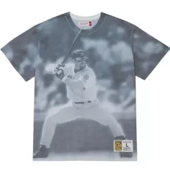 Apparel Mitchell & Ness T-Shirts & Tops-Highlight Sublimated Player Tee Houston Astros Jeff Bagwell