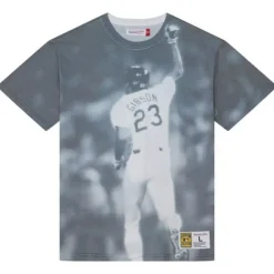 Apparel Mitchell & Ness T-Shirts & Tops-Highlight Sublimated Player Tee Los Angeles Dodgers Kirk Gibson