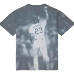 Apparel Mitchell & Ness T-Shirts & Tops-Highlight Sublimated Player Tee Los Angeles Dodgers Kirk Gibson