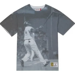 Apparel Mitchell & Ness T-Shirts & Tops-Highlight Sublimated Player Tee Boston Red Sox David Ortiz