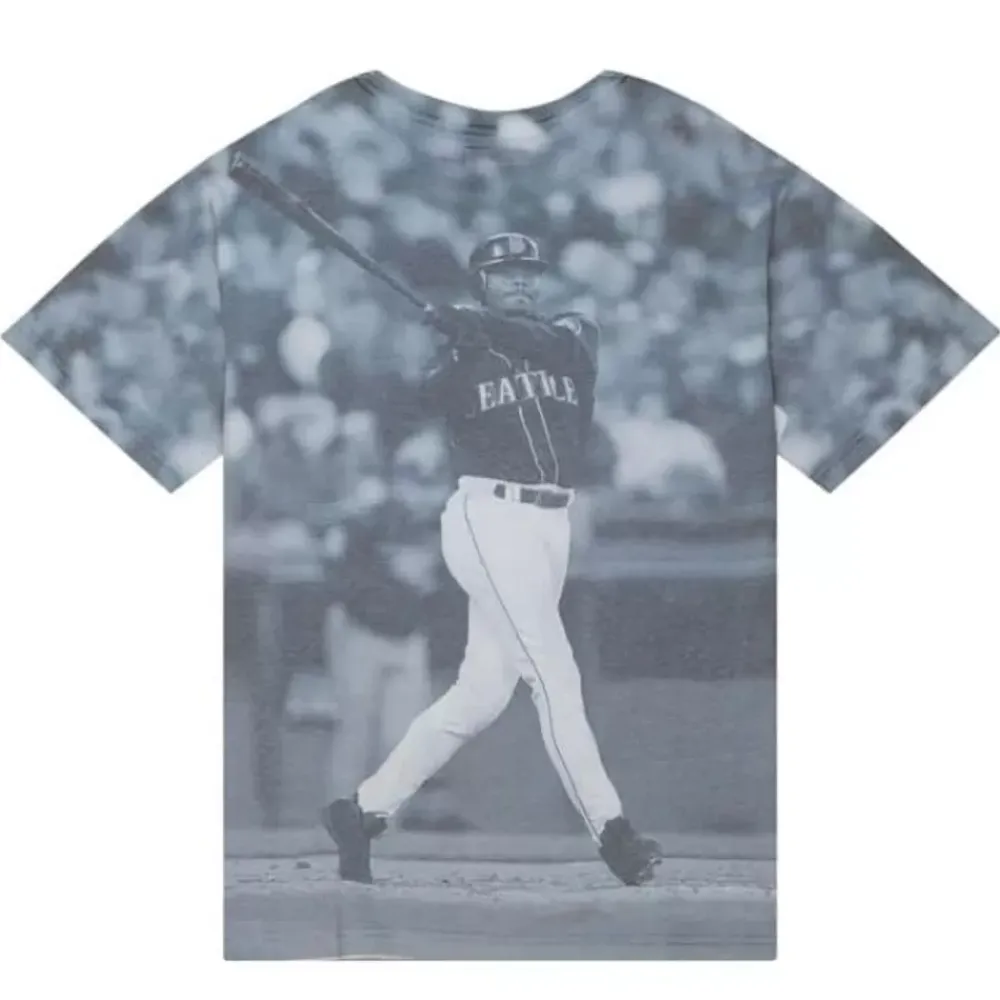 Apparel Mitchell & Ness T-Shirts & Tops-Highlight Sublimated Player Tee Seattle Mariners Ken Griffey Jr