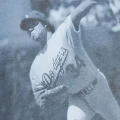 Apparel Mitchell & Ness T-Shirts & Tops-Highlight Sublimated Player Tee Los Angeles Dodgers Fernando Valenzuela