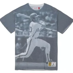 Apparel Mitchell & Ness T-Shirts & Tops-Highlight Sublimated Player Tee Philadelphia Phillies Mike Schmidt