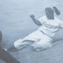 Apparel Mitchell & Ness T-Shirts & Tops-Highlight Sublimated Player Tee Brooklyn Dodgers Jackie Robinson