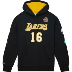 Apparel Mitchell & Ness Hoodies & Sweatshirts-Hof Fleece Hoodie Los Angeles Lakers Pau Gasol
