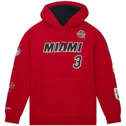 Apparel Mitchell & Ness Hoodies & Sweatshirts-Hof Fleece Hoodie Miami Heat Dwyane Wade