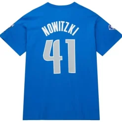 Apparel Mitchell & Ness T-Shirts & Tops-Hof N&N Premium Tee Dallas Mavericks Dirk Nowitzki