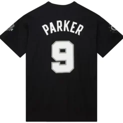 Apparel Mitchell & Ness T-Shirts & Tops-Hof N&N Premium Tee San Antonio Spurs Tony Parker