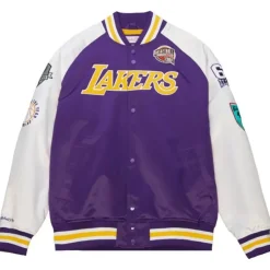 Apparel Mitchell & Ness Jackets & Outerwear-Hof N&N Satin Jacket Los Angeles Lakers Pau Gasol