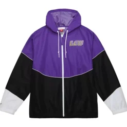 Apparel Mitchell & Ness Jackets & Outerwear-Home Team Lightweight Windbreaker Louisiana State University