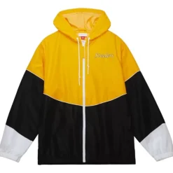 Apparel Mitchell & Ness Jackets & Outerwear-Home Team Lightweight Windbreaker Pittsburgh Steelers