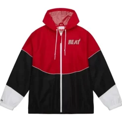 Apparel Mitchell & Ness Jackets & Outerwear-Home Team Lightweight Windbreaker Miami Heat