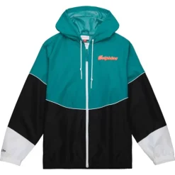 Apparel Mitchell & Ness Jackets & Outerwear-Home Team Lightweight Windbreaker Miami Dolphins