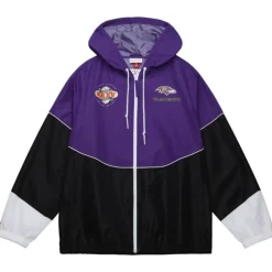 Apparel Mitchell & Ness Jackets & Outerwear-Home Team Lightweight Windbreaker Baltimore Ravens