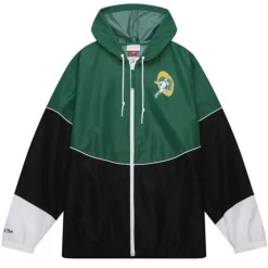 Apparel Mitchell & Ness Jackets & Outerwear-Home Team Lightweight Windbreaker Green Bay Packers