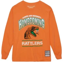 Apparel Mitchell & Ness T-Shirts & Tops-Homecoming Arch Ls Tee Florida A&M University