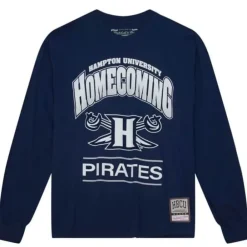 Apparel Mitchell & Ness T-Shirts & Tops-Homecoming Arch Ls Tee Hampton University