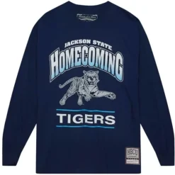 Apparel Mitchell & Ness T-Shirts & Tops-Homecoming Arch Ls Tee Jackson State University