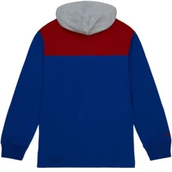 Apparel Mitchell & Ness T-Shirts & Tops-Hooded Rugby Polo Buffalo Bills