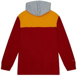 Apparel Mitchell & Ness Hoodies & Sweatshirts-Hooded Rugby Polo Kansas City Chiefs