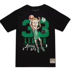 Apparel Mitchell & Ness T-Shirts & Tops-Hwc Caricatures Boston Celtics Larry Bird