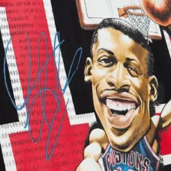 Apparel Mitchell & Ness T-Shirts & Tops-Hwc Caricatures Detroit Pistons Dennis Rodman