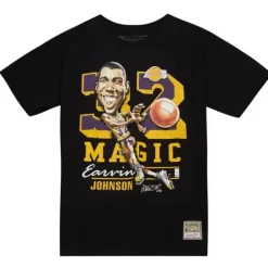 Apparel Mitchell & Ness T-Shirts & Tops-Hwc Caricatures Los Angeles Lakers Magic Johnson