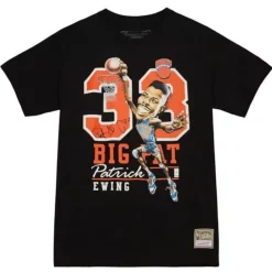 Apparel Mitchell & Ness T-Shirts & Tops-Hwc Caricatures New York Knicks Patrick Ewing