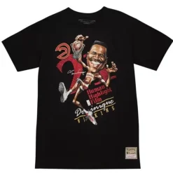 Apparel Mitchell & Ness T-Shirts & Tops-Hwc Caricatures Tee Atlanta Hawks Dominique Wilkins
