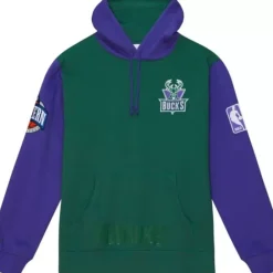 Apparel Mitchell & Ness Hoodies & Sweatshirts-Hwc Night Fleece Hoody Milwaukee Bucks