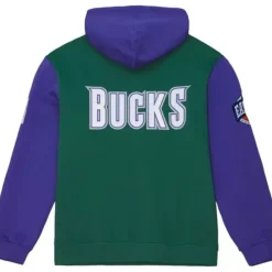 Apparel Mitchell & Ness Hoodies & Sweatshirts-Hwc Night Fleece Hoody Milwaukee Bucks