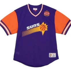 Apparel Mitchell & Ness T-Shirts & Tops-Hwc Night Mesh V-Neck Phoenix Suns