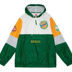 Apparel Mitchell & Ness Jackets & Outerwear-Hwc Night Surprise Win Windbreaker San Diego Rockets