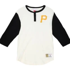 Apparel Mitchell & Ness T-Shirts & Tops-Icon Henley Pittsburgh Pirates
