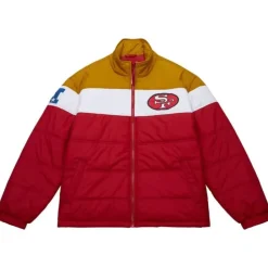 Apparel Mitchell & Ness Jackets & Outerwear-In The Clutch Puffer Jacket Vintage Logo San Francisco 49Ers