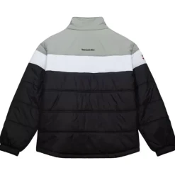 Apparel Mitchell & Ness Jackets & Outerwear-In The Clutch Puffer Jacket Vintage Logo Oakland Raiders