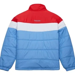 Apparel Mitchell & Ness Jackets & Outerwear-In The Clutch Puffer Jacket Vintage Logo Houston Oilers