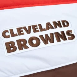 Apparel Mitchell & Ness Jackets & Outerwear-In The Clutch Puffer Jacket Vintage Logo Cleveland Browns