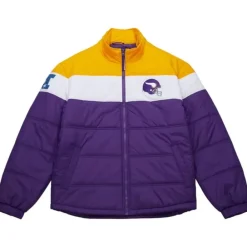 Apparel Mitchell & Ness Jackets & Outerwear-In The Clutch Puffer Jacket Vintage Logo Minnesota Vikings