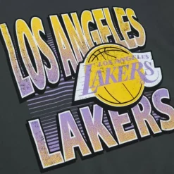 Apparel Mitchell & Ness T-Shirts & Tops-Incline Stacked Tee Los Angeles Lakers