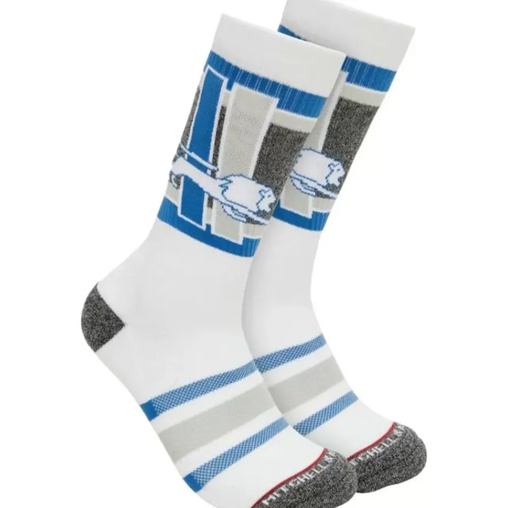Apparel Mitchell & Ness Accessories-Interception Crew Socks Detroit Lions