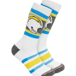 Apparel Mitchell & Ness Accessories-Interception Crew Socks Los Angeles Chargers